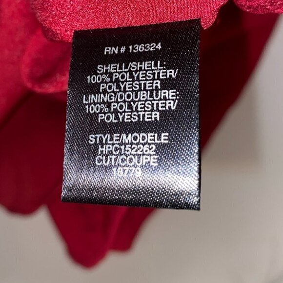 HALSTON Heritage  V-neck Flounce Sleeve Crepe Dress Size 0 - Picture 15 of 17